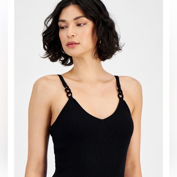 NWT GUESS Women's Sleeveless Rings Gina Ribbed Dress, size M - Picture 4 of 4